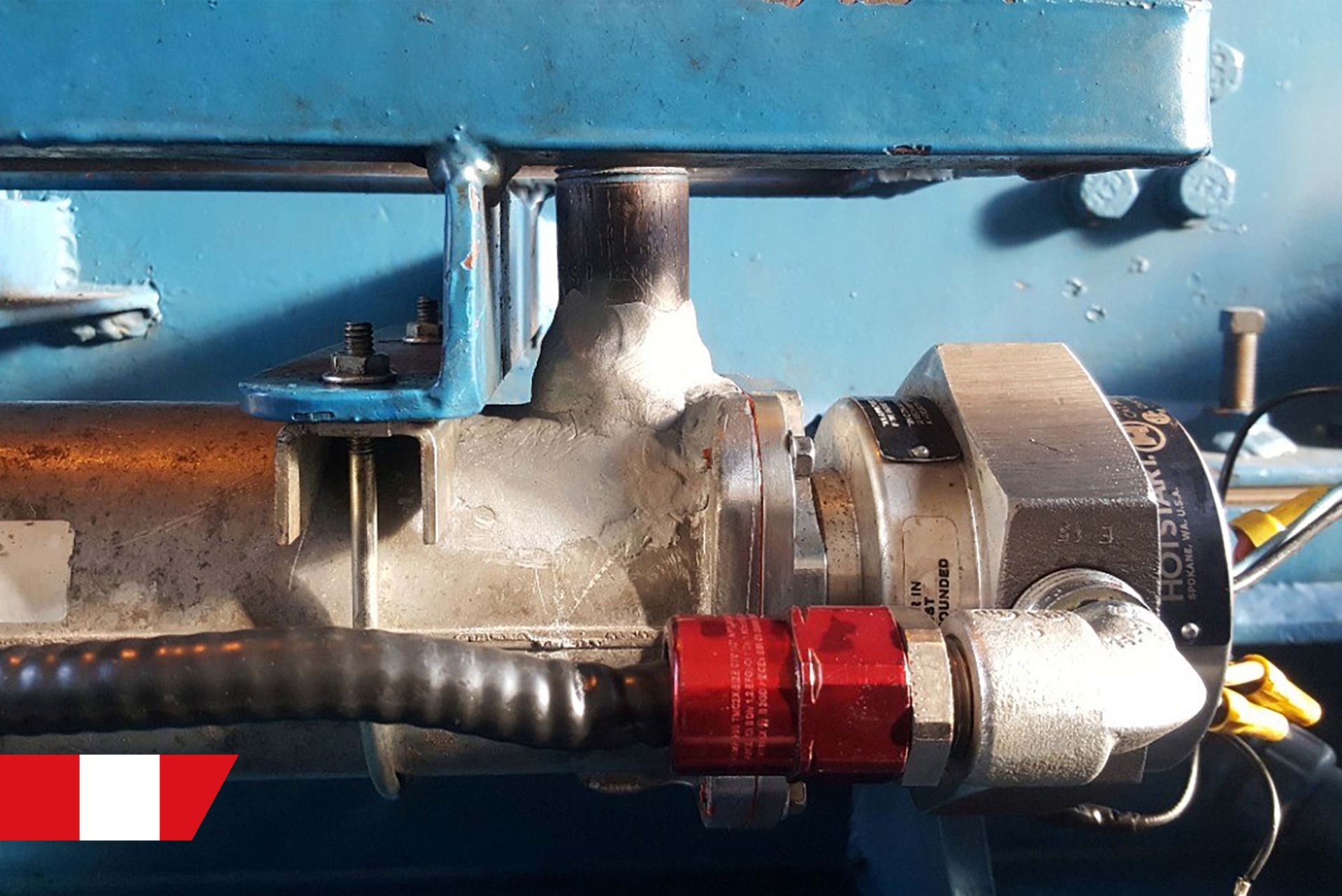 Repair of a leakage on a cooler